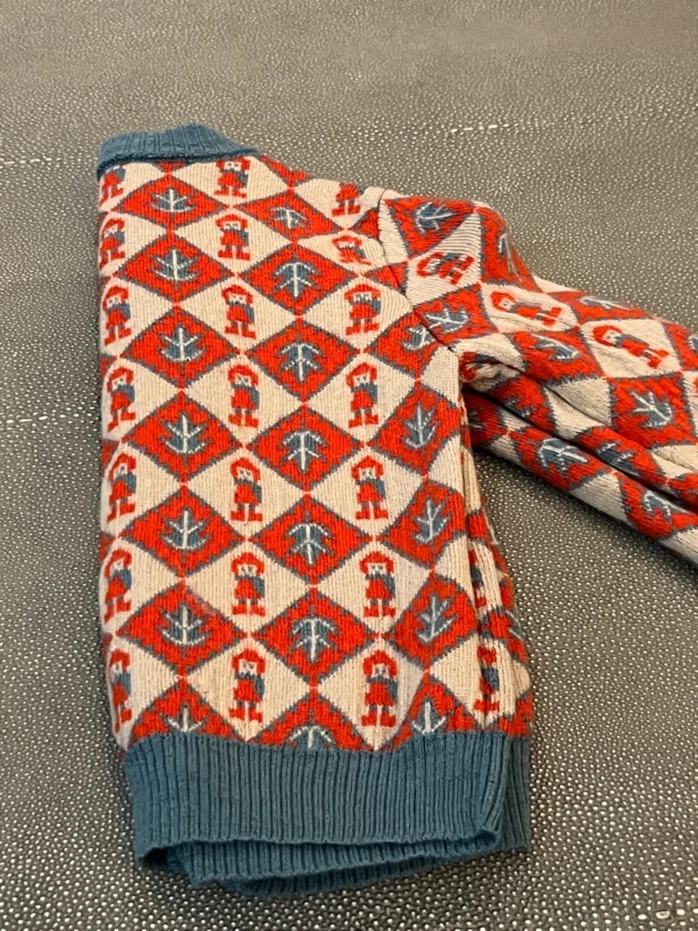 Misha And Puff Red and Blue Patterned Knit Cardigan - Picture 6 of 6